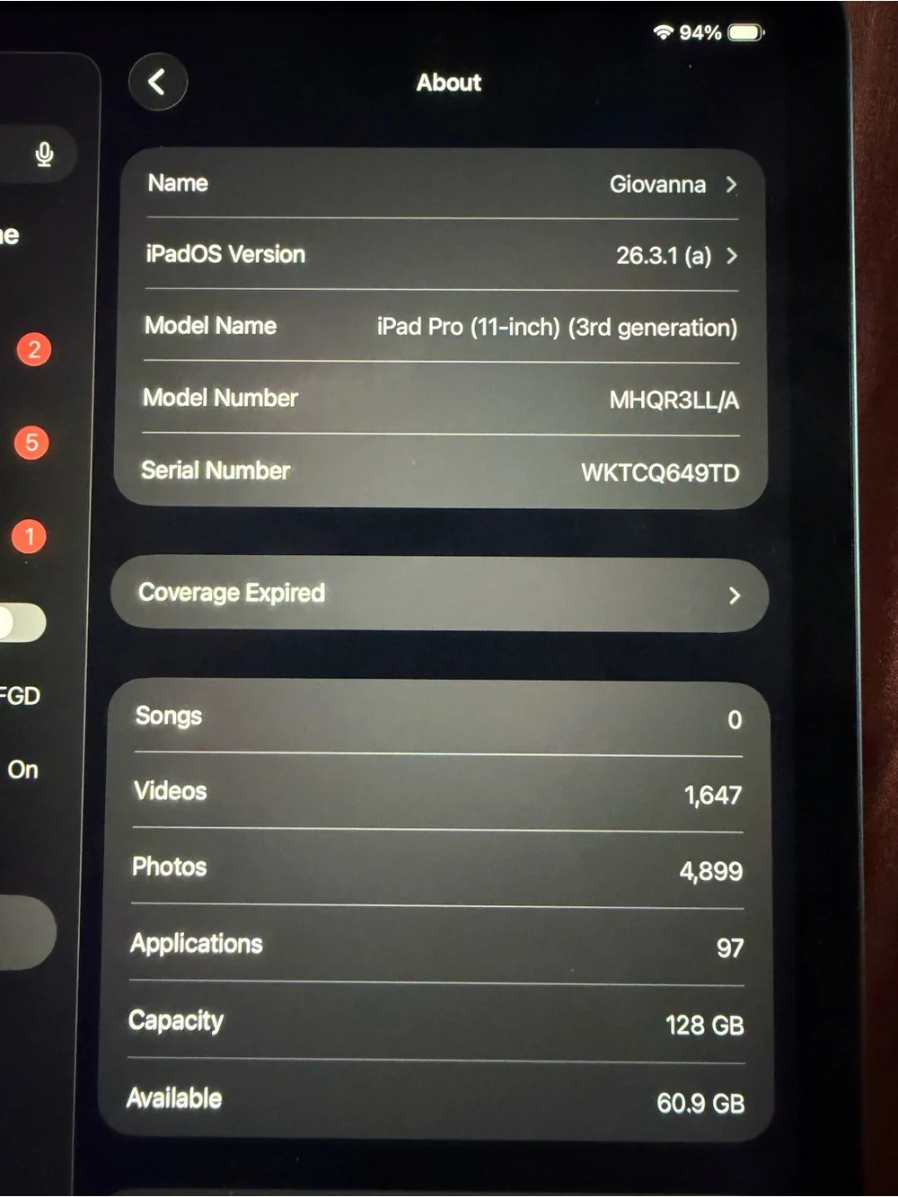 Apple iPad Pro Space Gray Back - Wi‑Fi Tablet